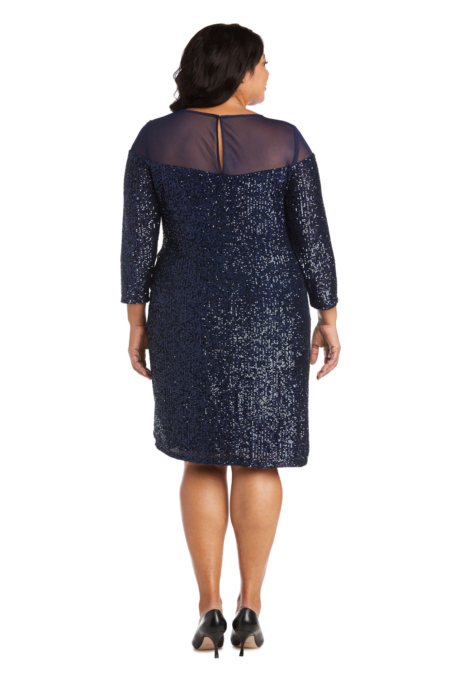 R&M Richards Short Plus Size Dress 2428W - The Dress Outlet