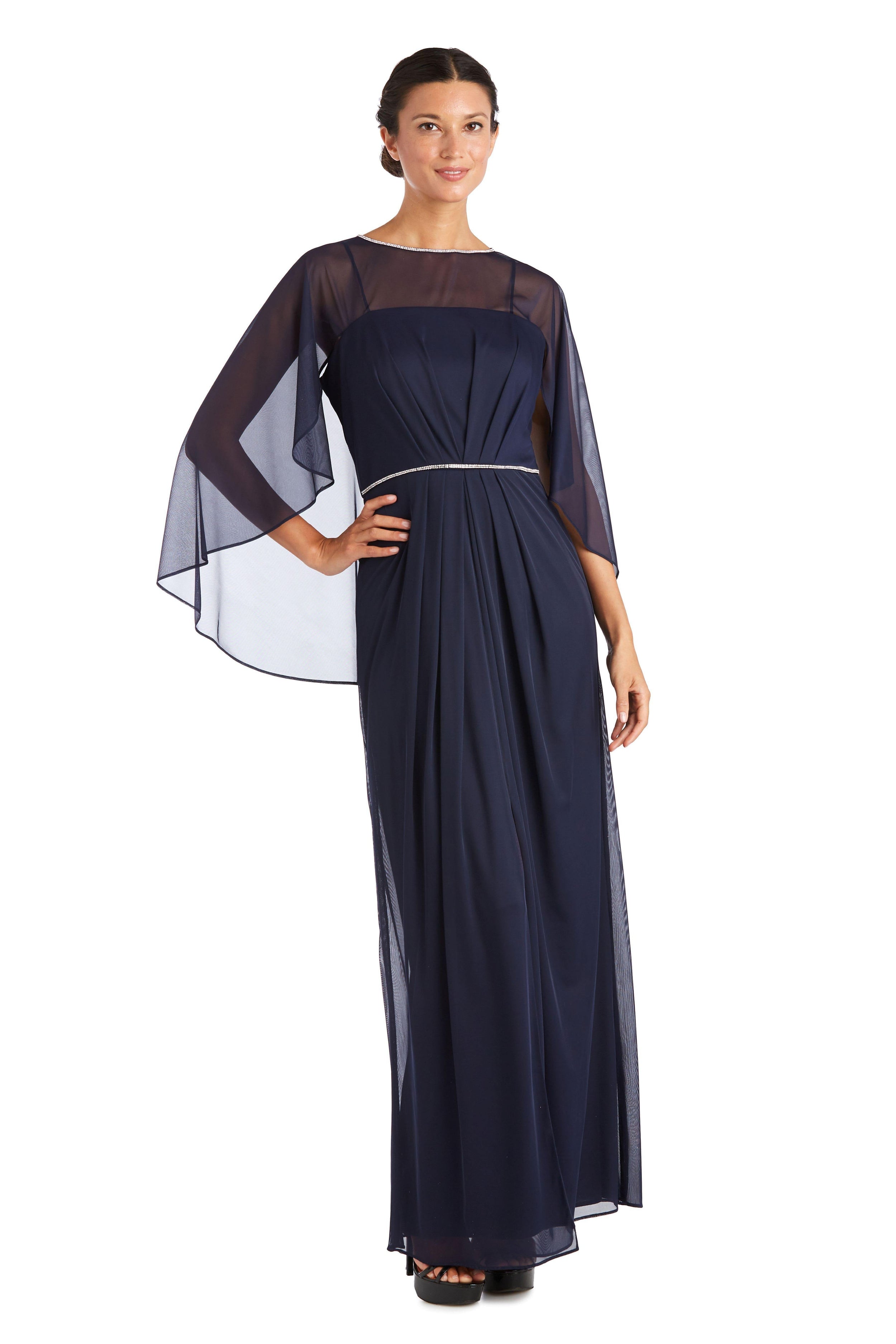 R&M Richards Long Mother of Bride Chiffon Gown 2461 - The Dress Outlet