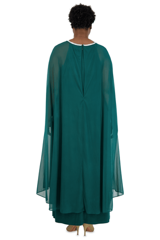Black R&M Richards 2487W Plus Size Maternity Long Formal Cape Gown for ...