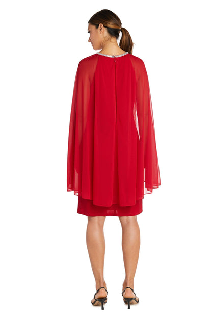 R&M Richards Short Mother of the Bride Dress Red