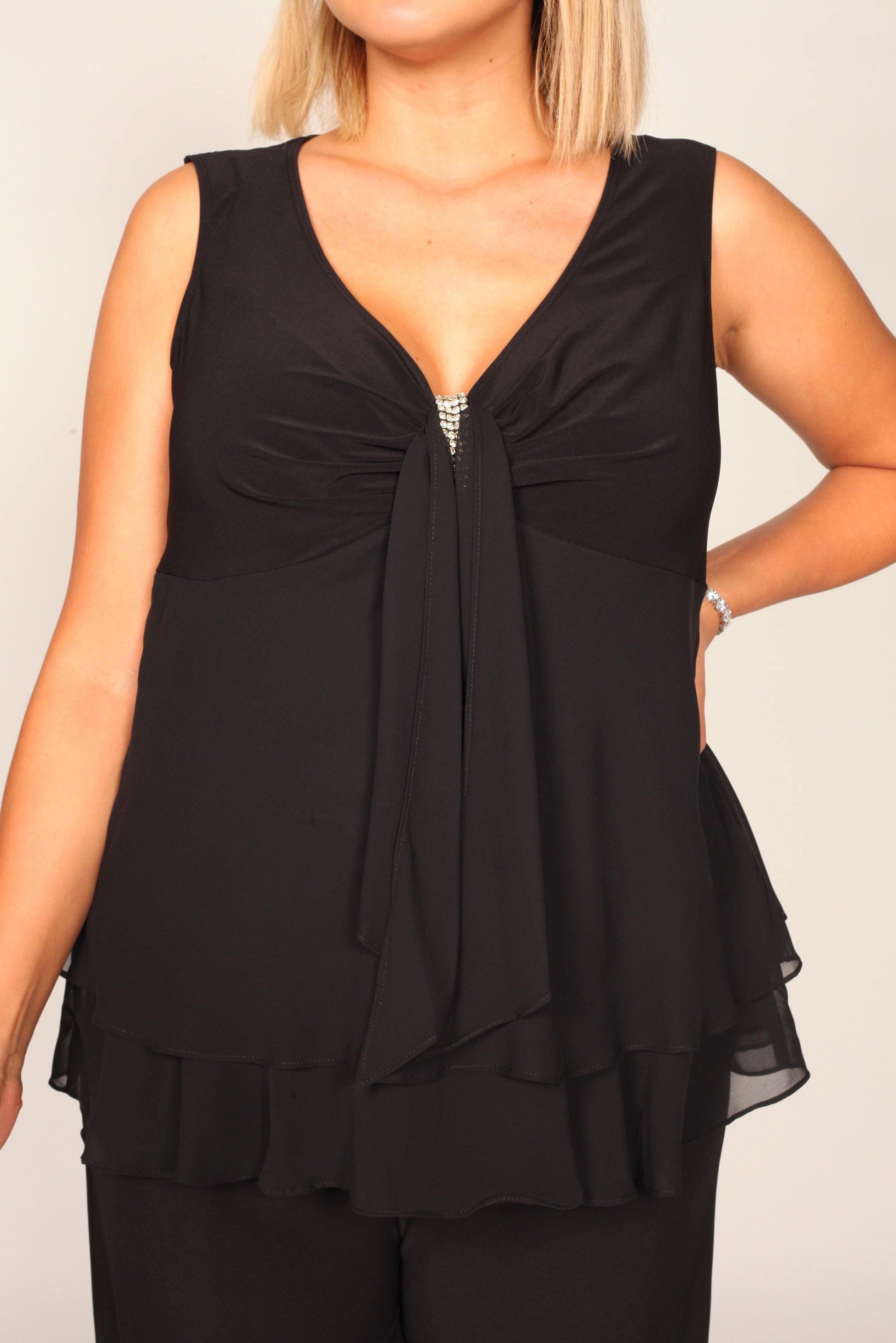 R&M Richards 3044W Plus Size Sleeveless Pant Set
