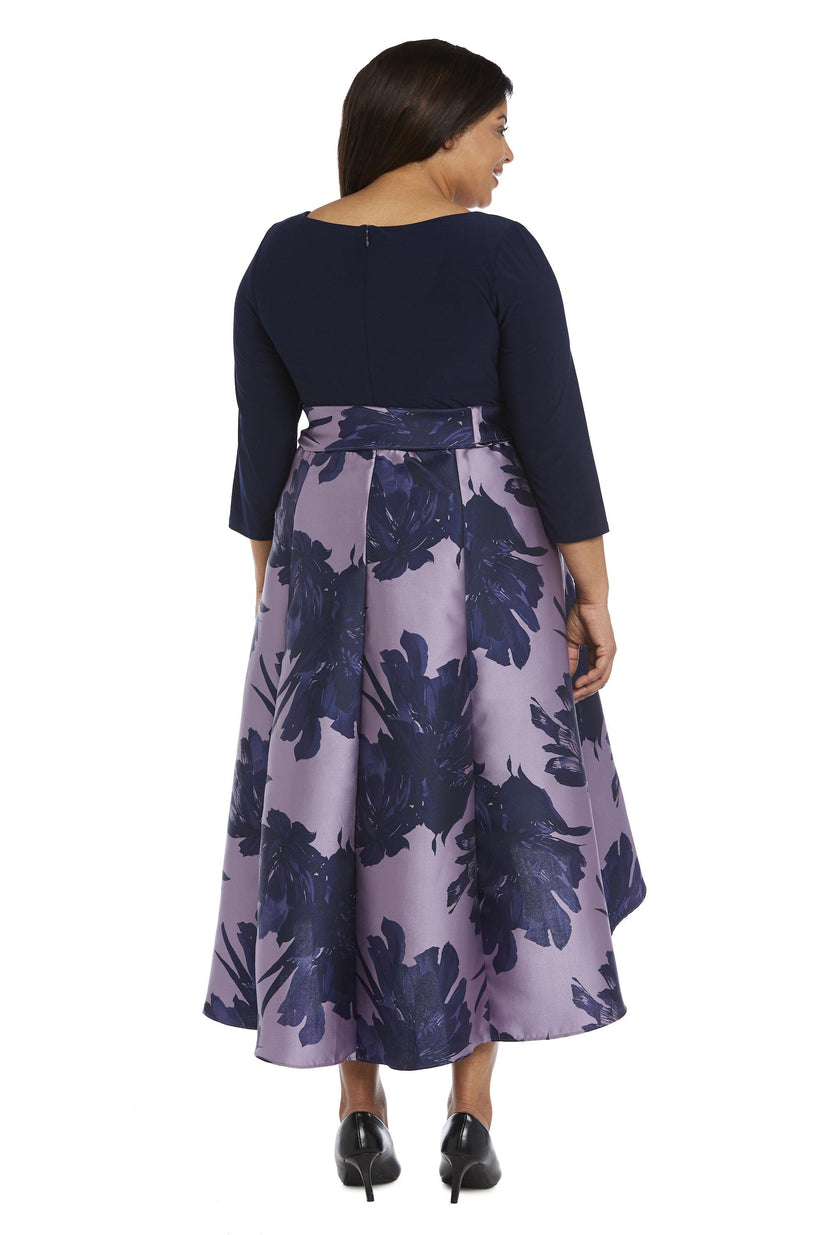 R&M Richards 3013W High Low Plus Size Floral Print Jacket Dress main image 1