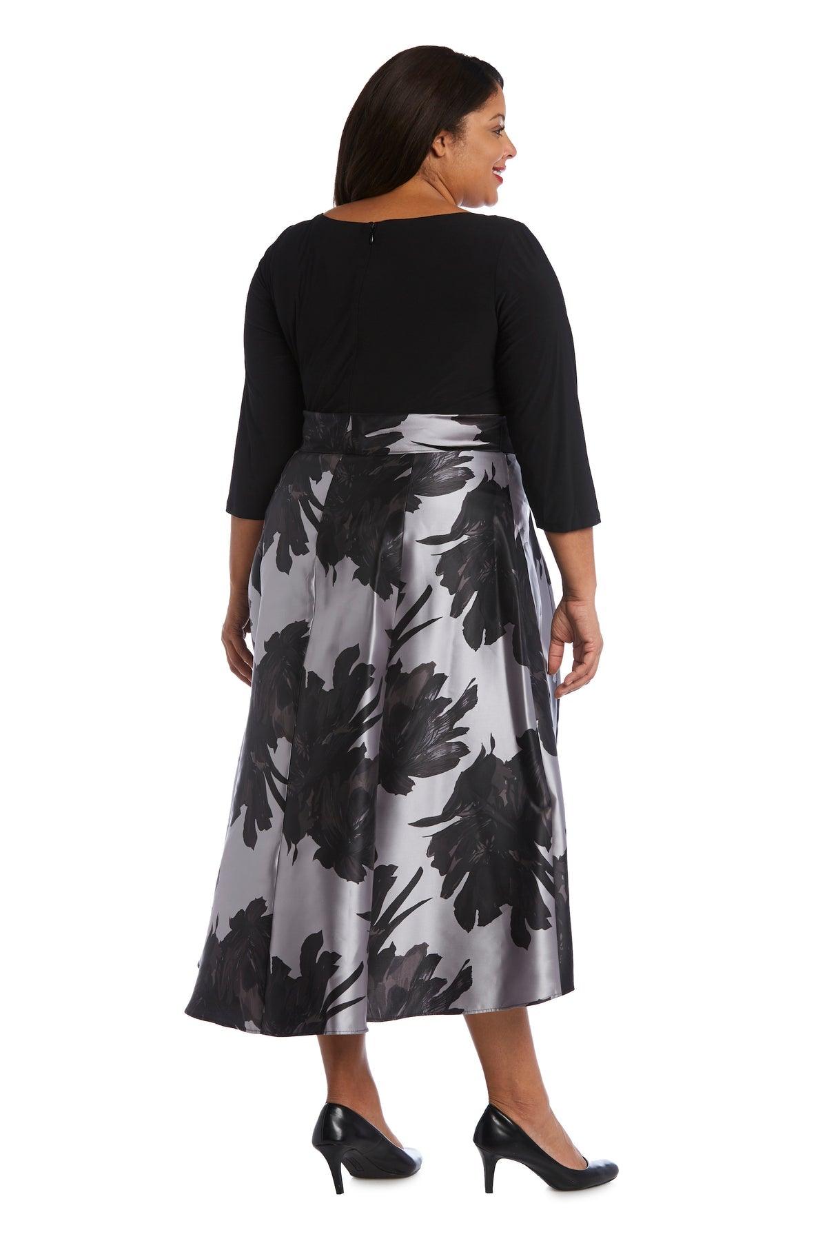 Navy/Orchid R&M Richards 3131W Plus Size High Low Dress for $74.99 ...