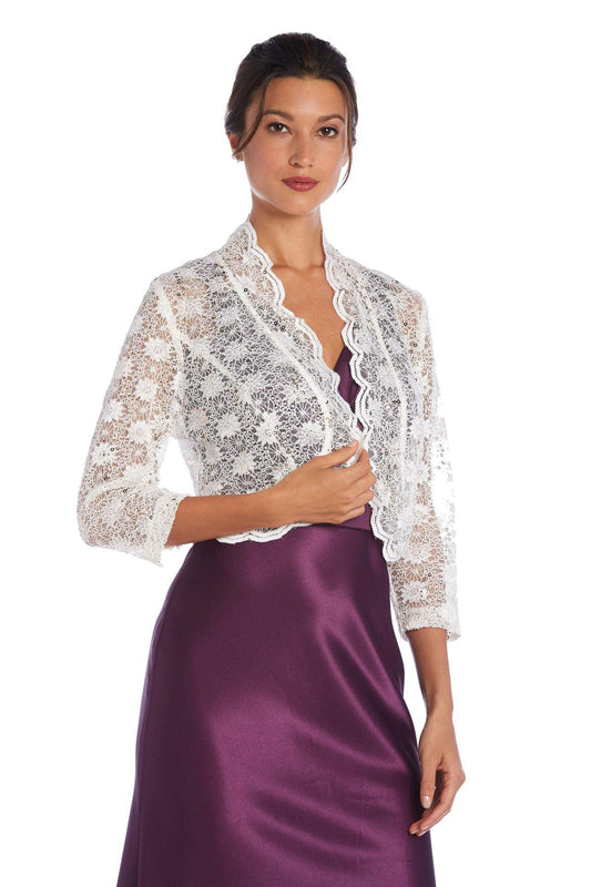 R&M Richards Lace Bolero with Scalloped Edges 3158 - The Dress Outlet