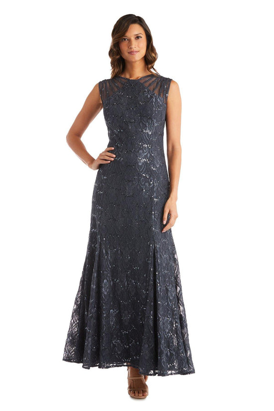 Champagne R&M Richards 3198 Mother Of The Bride Long Dress for $112.99 – The Dress Outlet