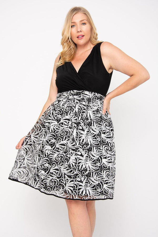 Short Black Dress Cocktail R&M Richards 3303