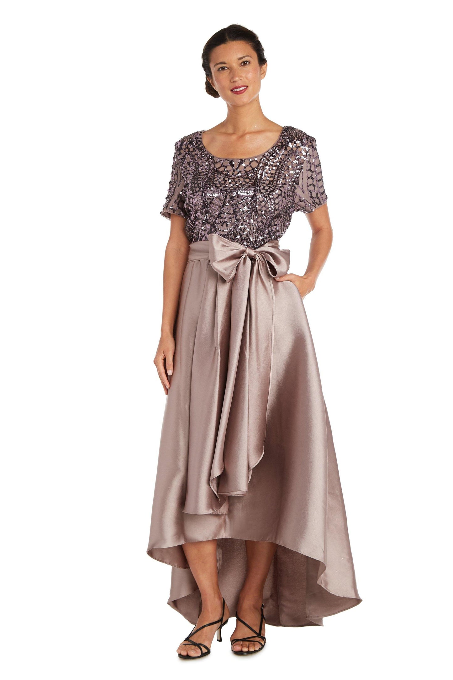 R&M Richards High Low Cocktail Skirt Top Dress 3532 - The Dress Outlet