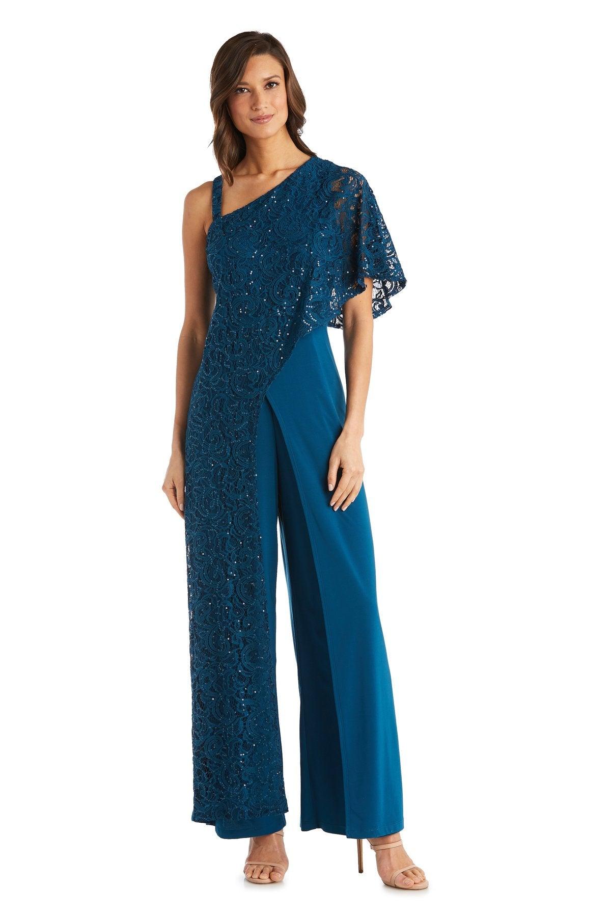 R&M Richards 3556 Asymmetric Evening Jumpsuit | The Dress Outlet R&M Richards 3556 Asymmetric Evening Jumpsuit | The Dress Outlet