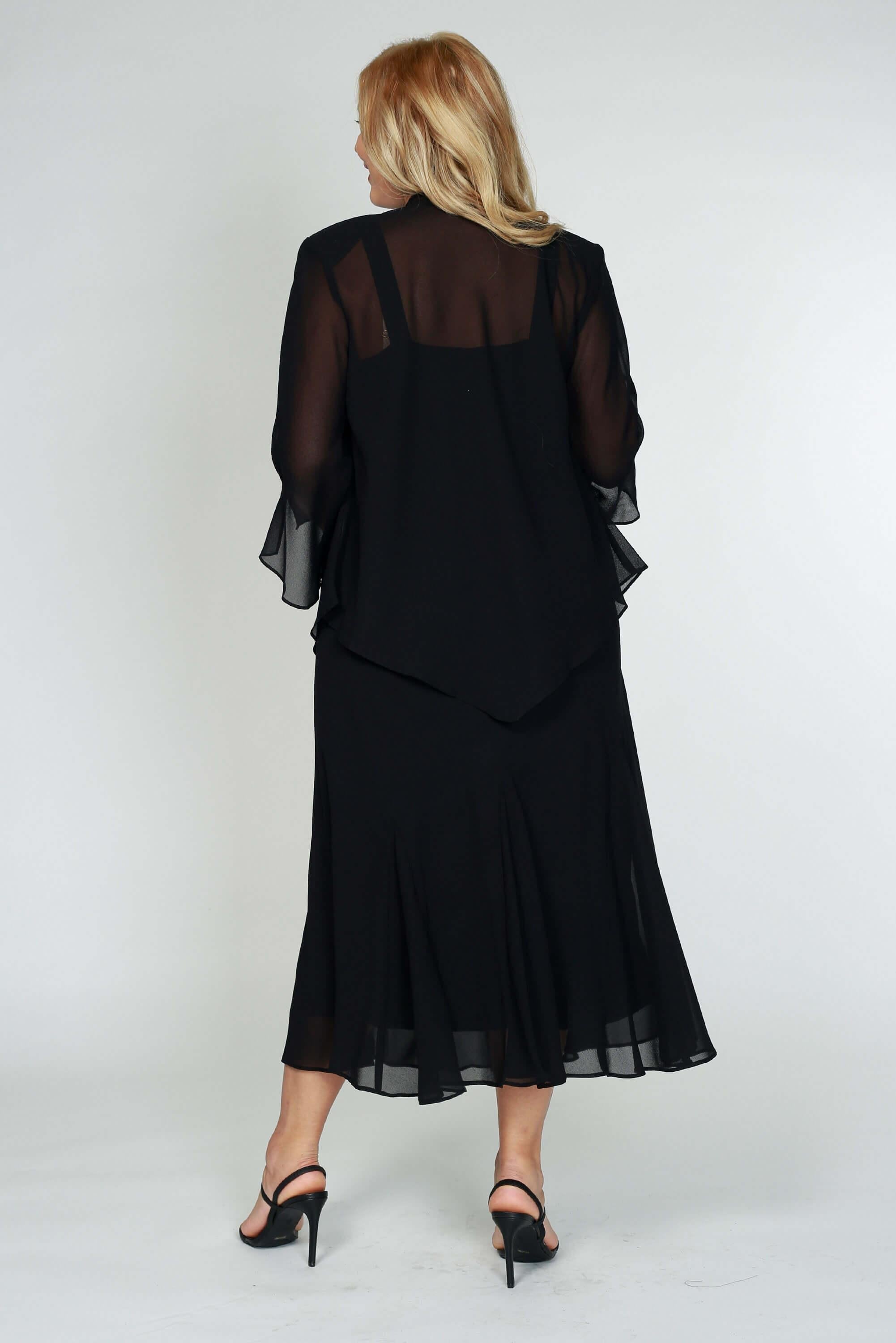 Navy R&M Richards 358260 Plus Size Formal Black Dress for Mother of the