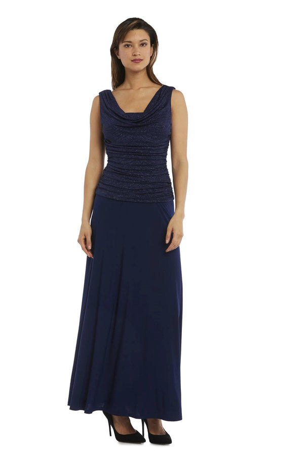Long Formal Dress Cowl Neck R&M Richards 3629