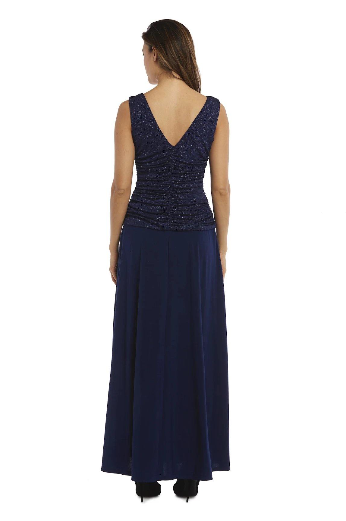 R&M Richards 3629 Long Formal Cowl Neck Dress