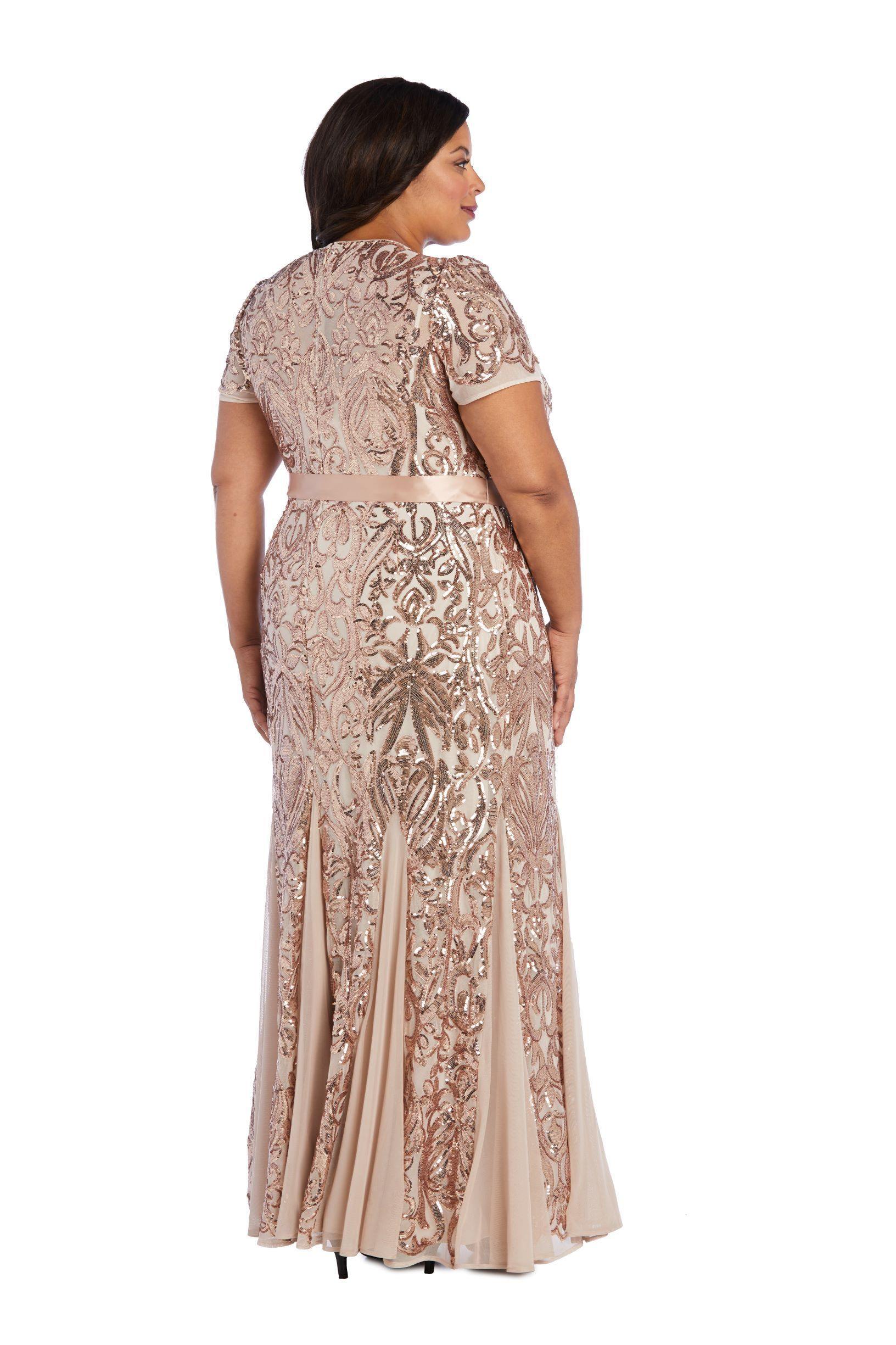 R&M Richards 3645W Plus Size Long Evening Dress