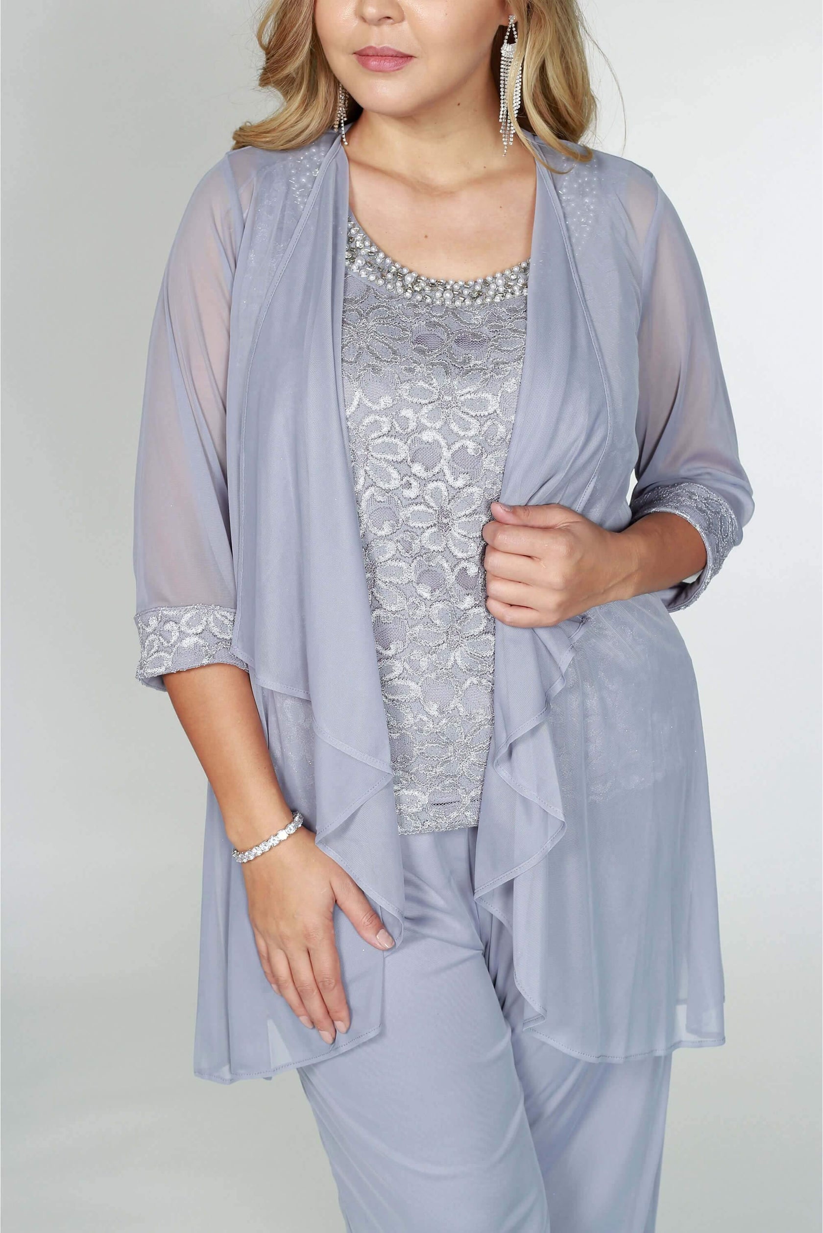 Silver R&M Richards 5008 Mother Of The Bride Pant Suit for $39.99 – The ...