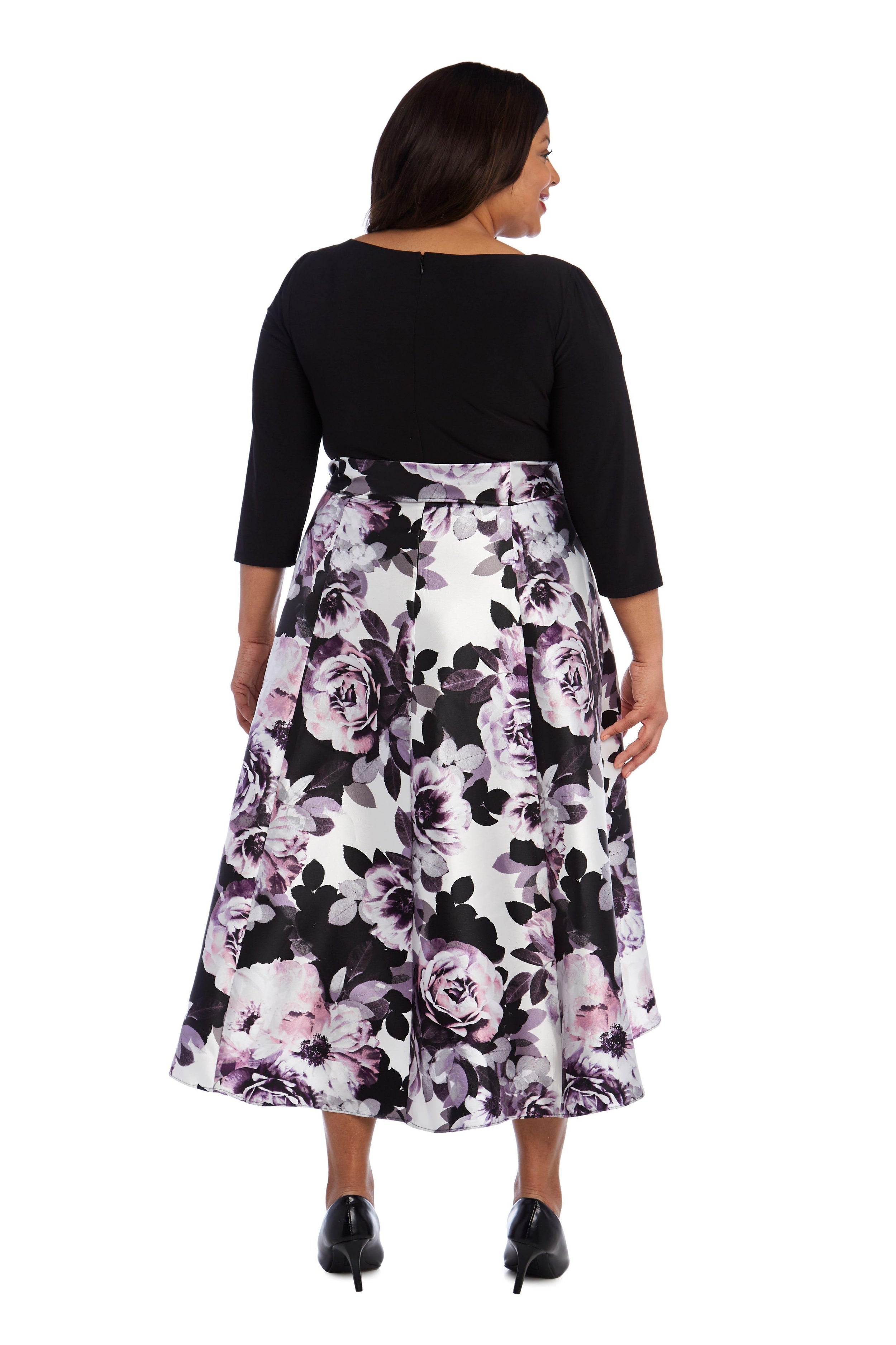 R&M Richards High Low Mother of the Bride Print Dress 5050W - The Dress Outlet