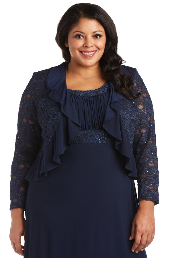 Mother of Bride Short Dress With Jacket Size Large Style 3553