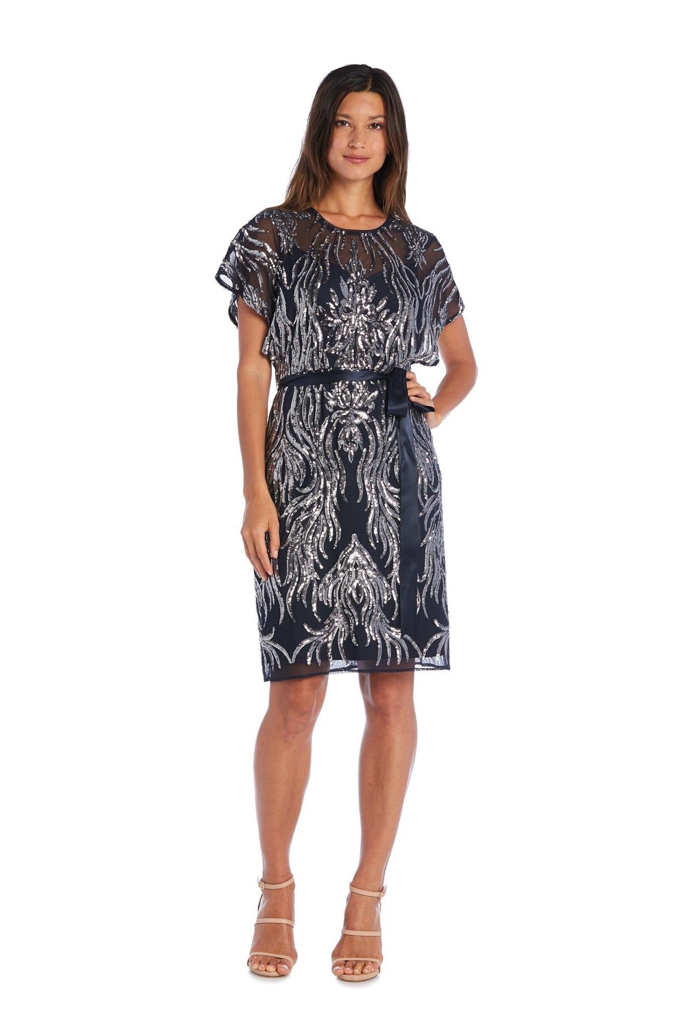 R&M Richards 5451 Short Sequins Cocktail Dress