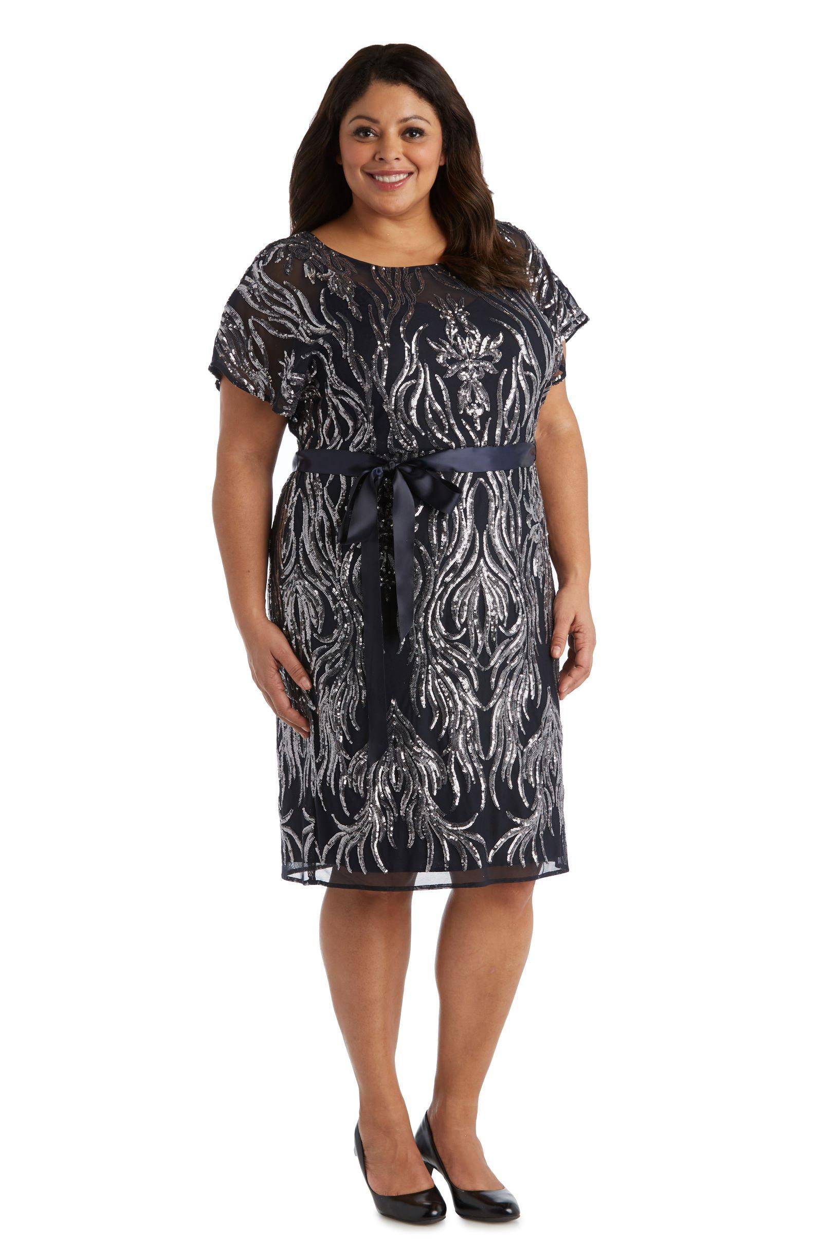 R&M Richards Plus Size Short Dress 5451W - The Dress Outlet