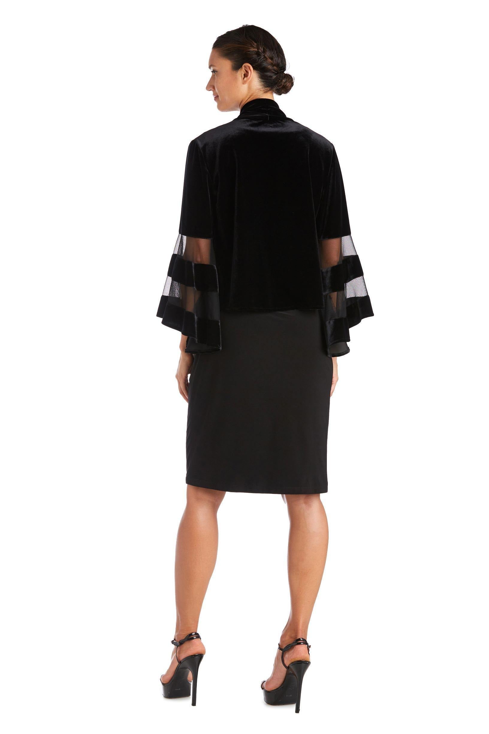 R&M Richards Sheer Band Butterfly Sleeves Jacket 5498 - The Dress Outlet