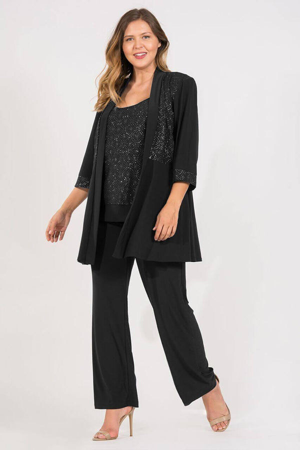 Long Formal Pant Suit Jacket R&M Richards 5589