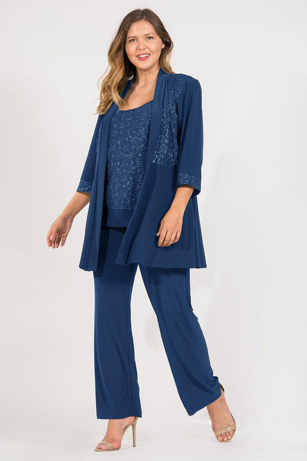 Plus Size Mother Of The Bride Pant Suit Pant Suit R&M Richards 5589W