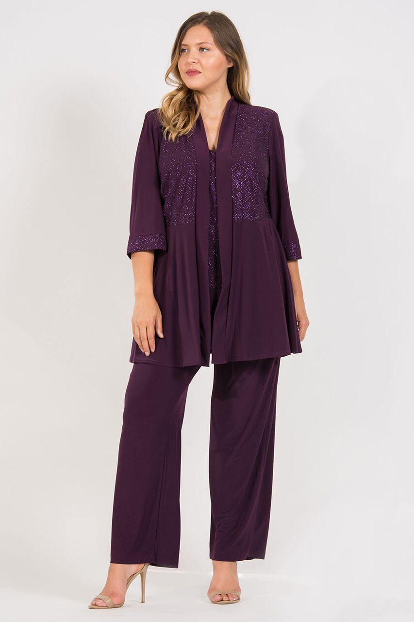 R&M Richards Plus Size Mother of the Bride Formal Pant Suit - The Dress Outlet R&M Richards