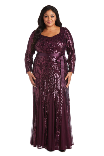 R&M Richards Long Plus Size Evening Dress 5623W - The Dress Outlet