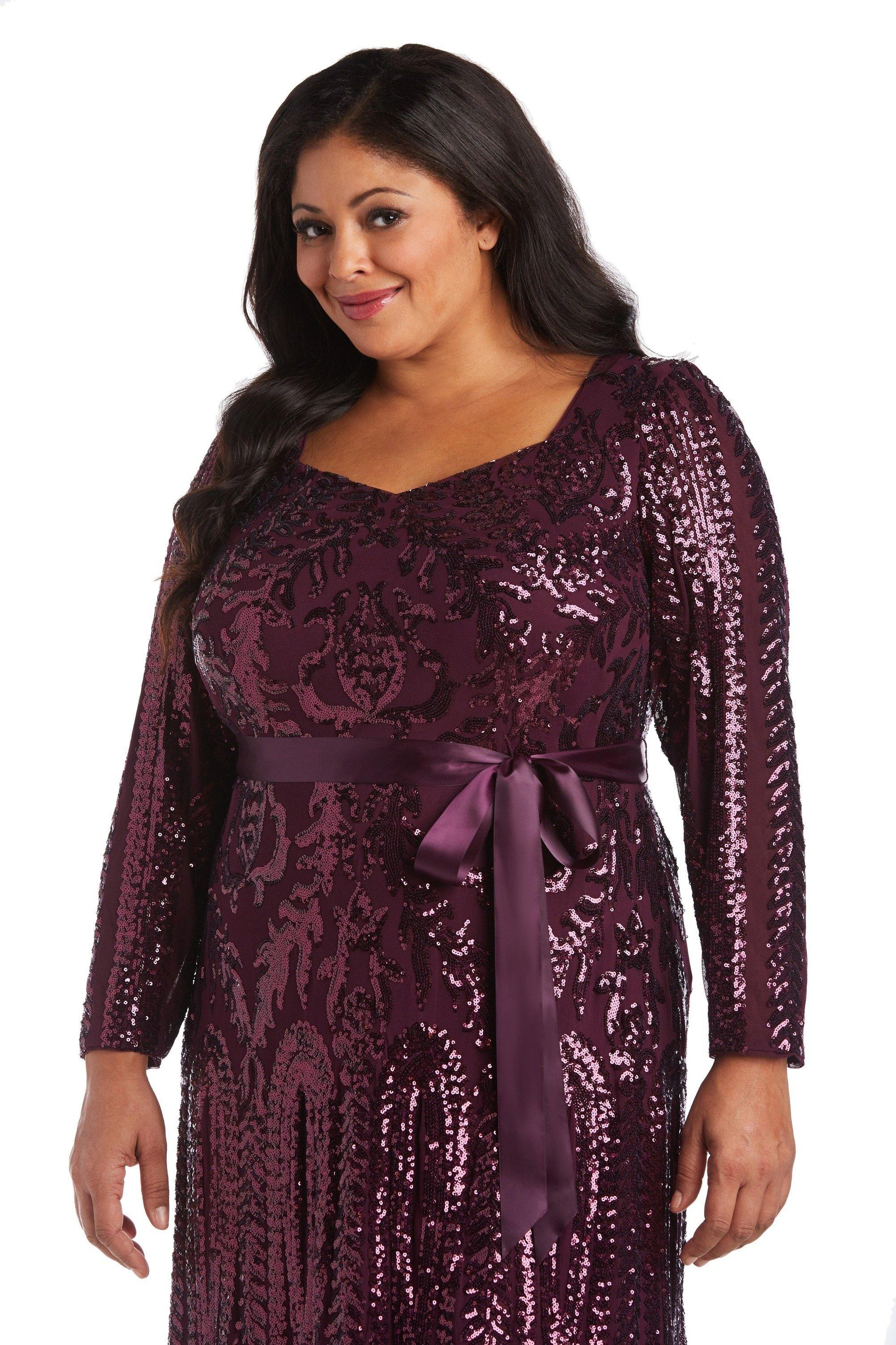 R&M Richards 5623W Long Plus Size Evening Dress
