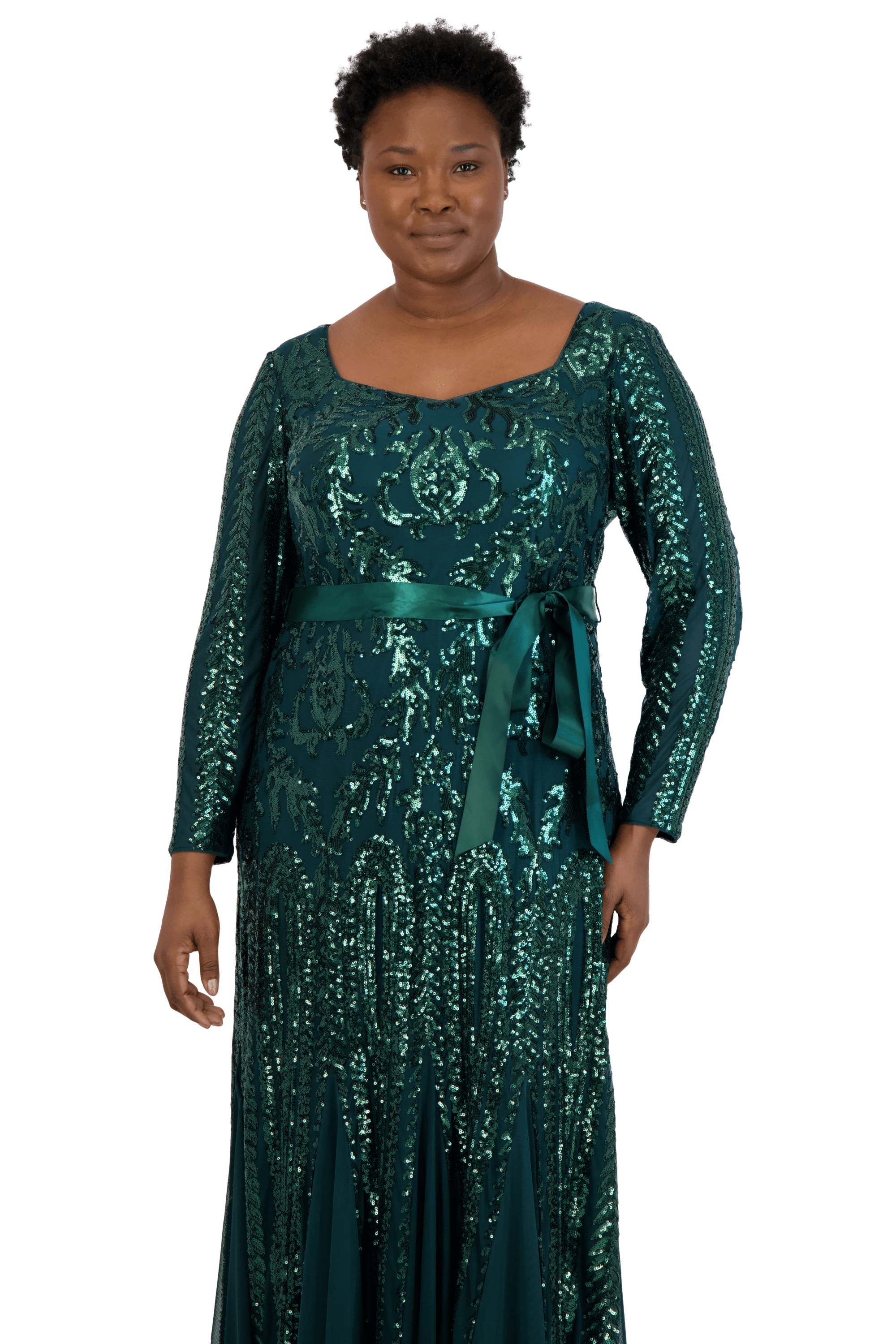 r&m richards green dress Knee Length Green Party Dress: R&M Richards 4331 Hunter / 6 main image 0