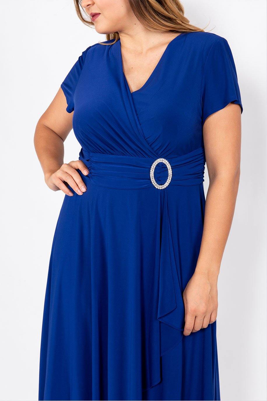 R&M Richards 5705 Short Cocktail Dress Royal Blue