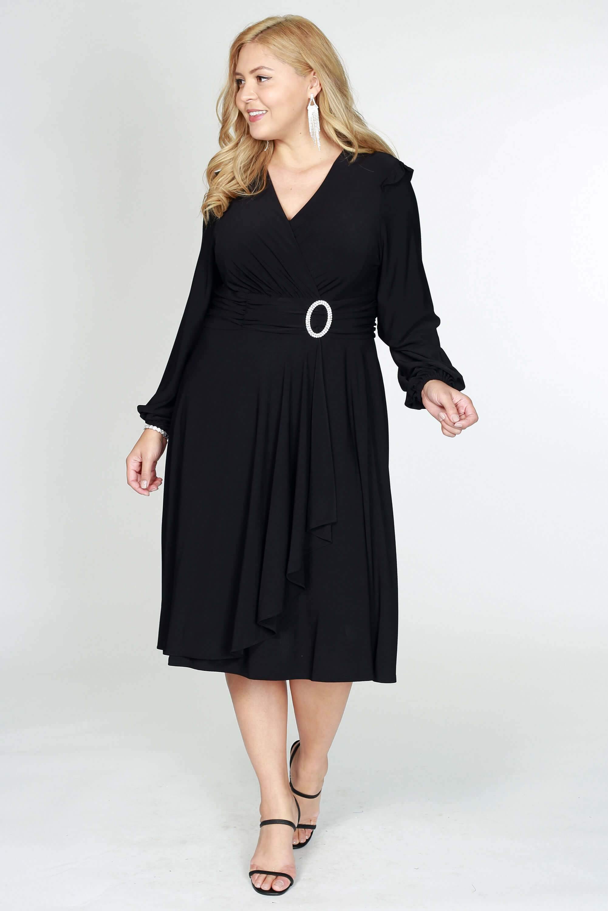 R&M Richards Short Cocktail Long Sleeve Dress - The Dress Outlet R&M Richards