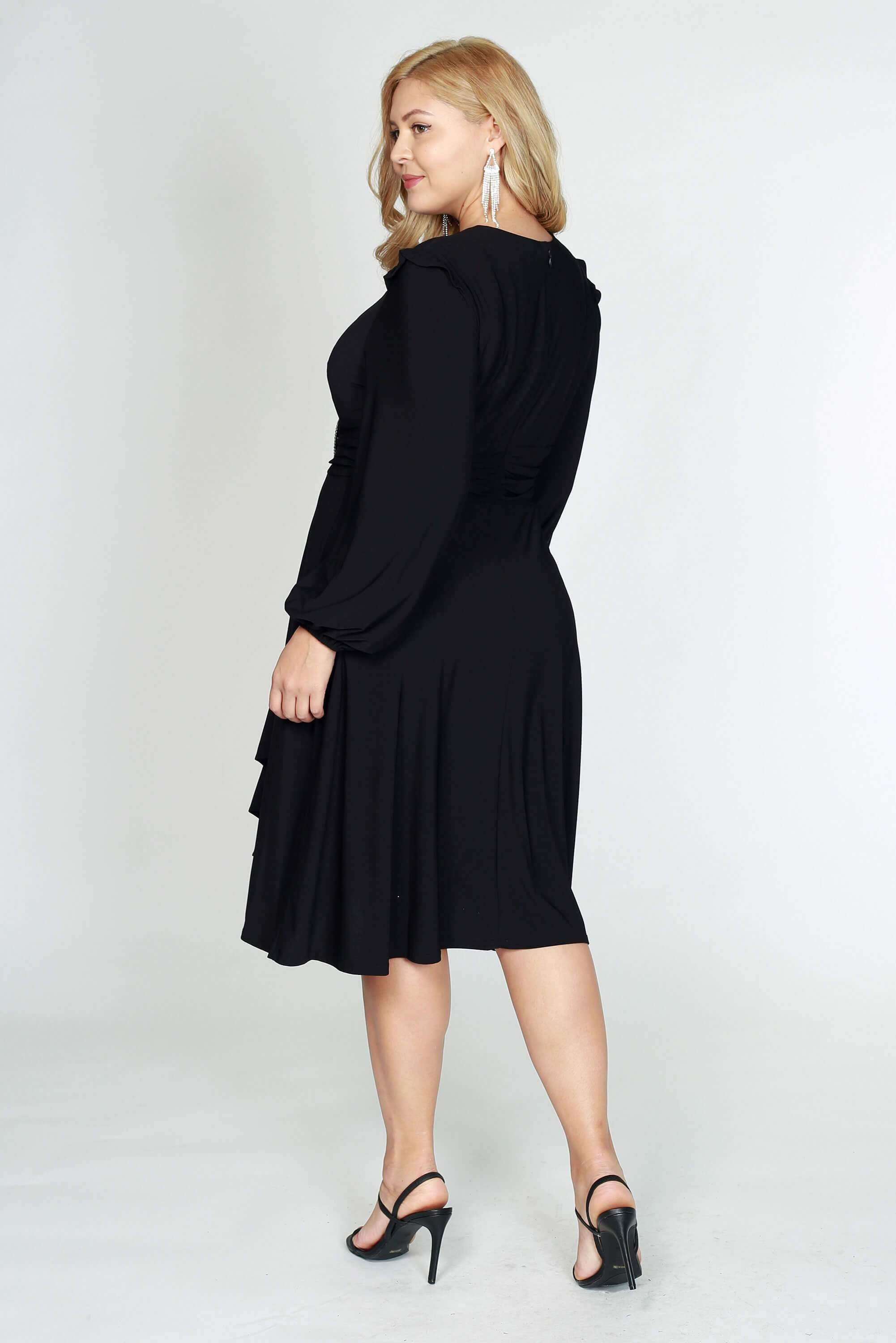 R&M Richards Short Cocktail Long Sleeve Dress - The Dress Outlet R&M Richards