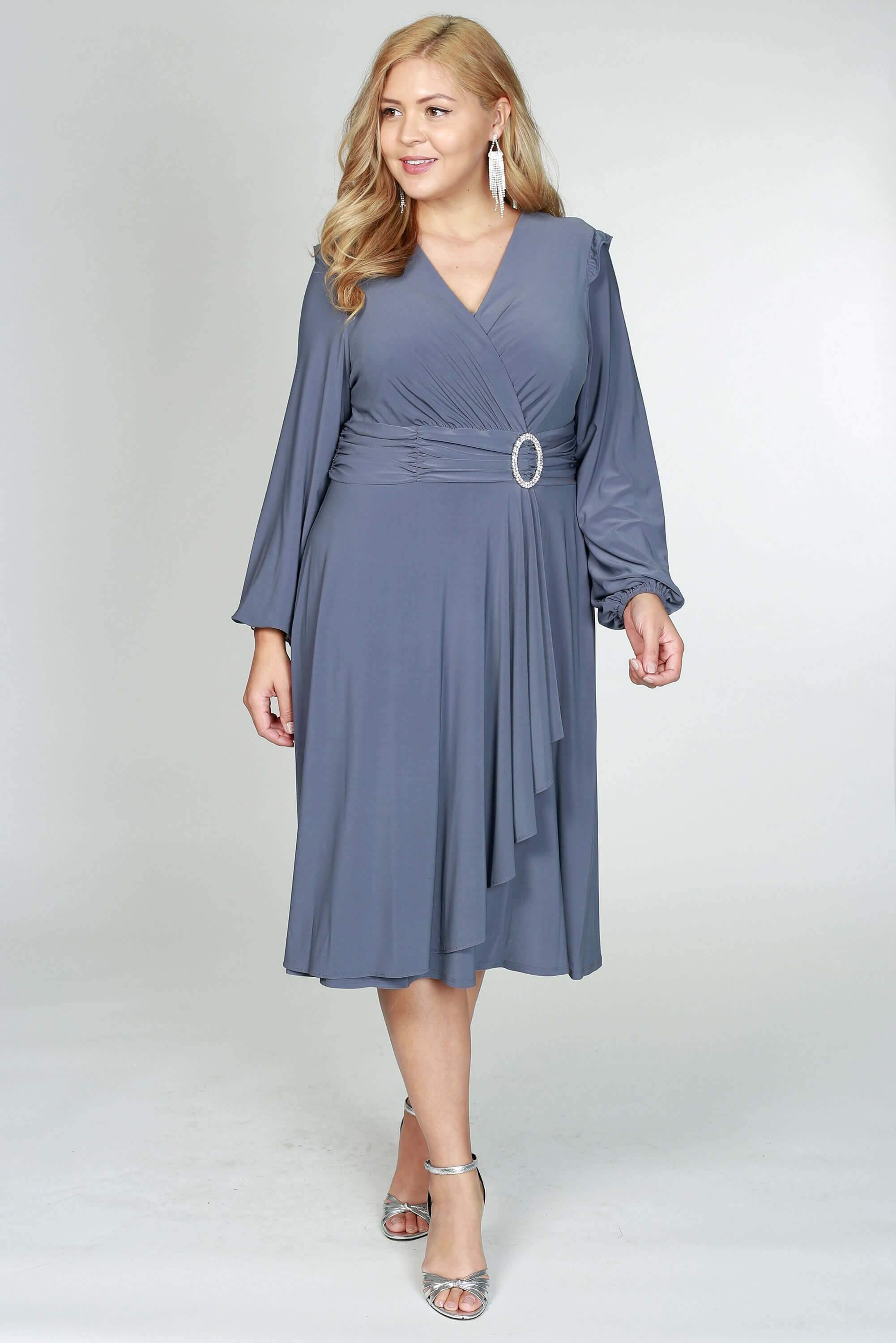 R&M Richards Short Cocktail Long Sleeve Dress - The Dress Outlet R&M Richards