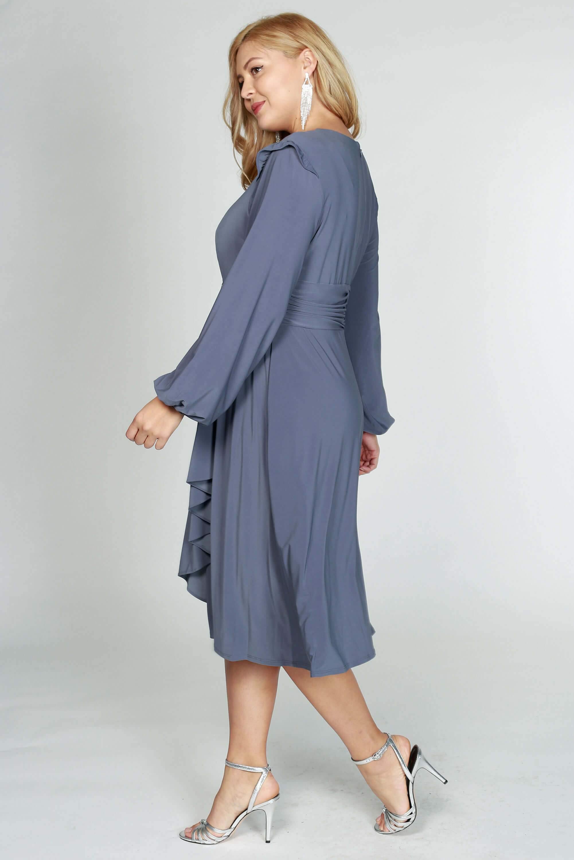 R&M Richards Short Cocktail Long Sleeve Dress - The Dress Outlet R&M Richards