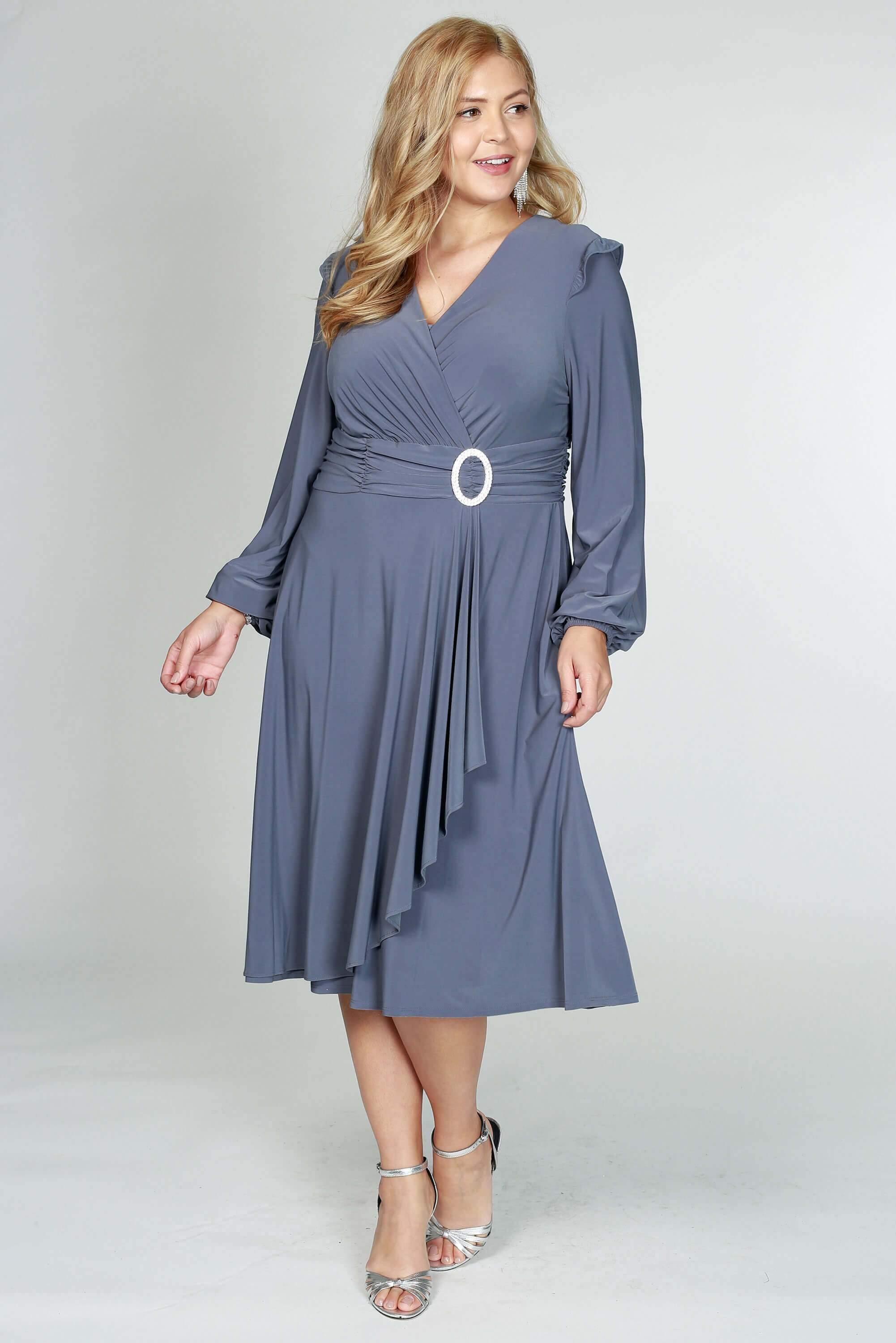 R&M Richards Short Cocktail Long Sleeve Dress - The Dress Outlet R&M Richards