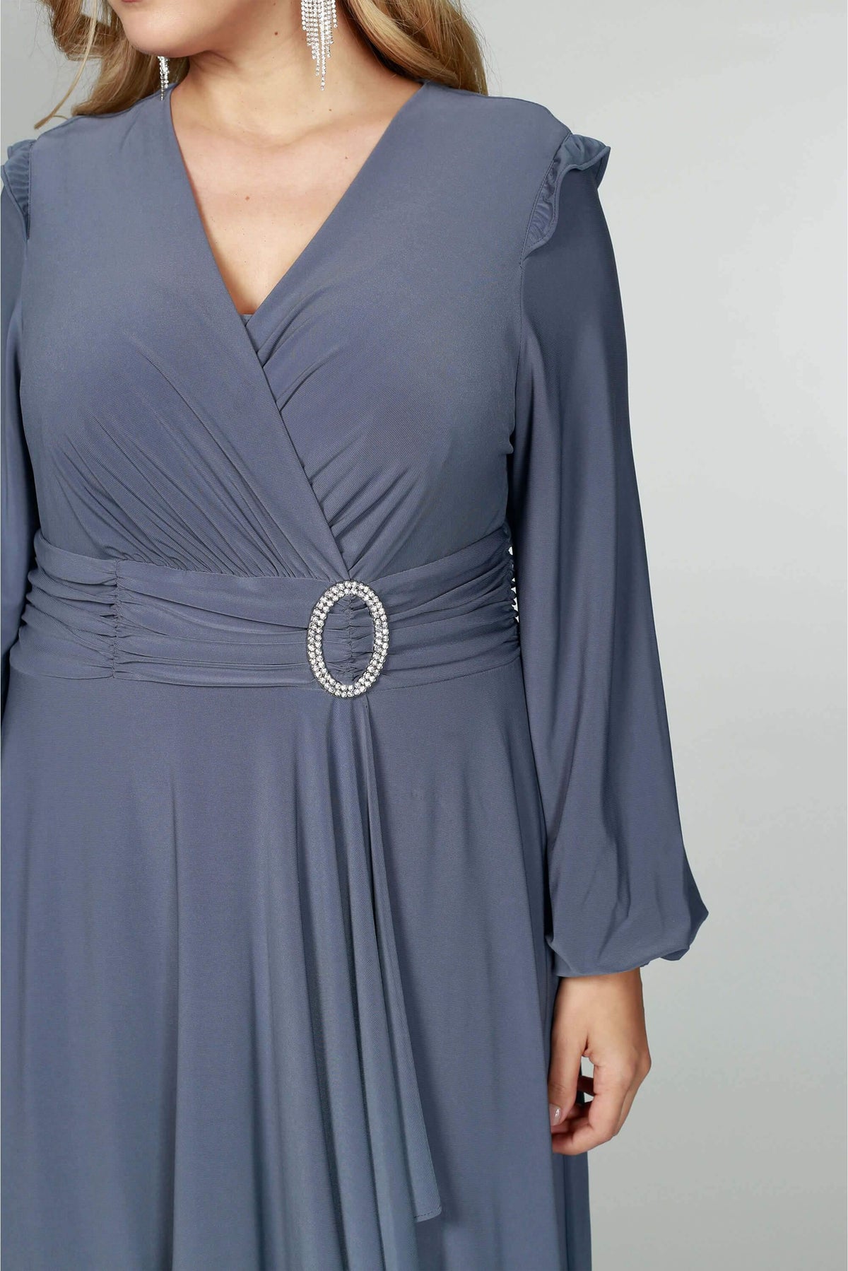 R&M Richards Short Cocktail Long Sleeve Dress - The Dress Outlet R&M Richards