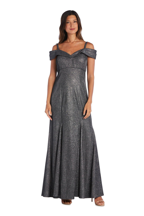 Evening Metallic Dress Long Formal R&M Richards 5759