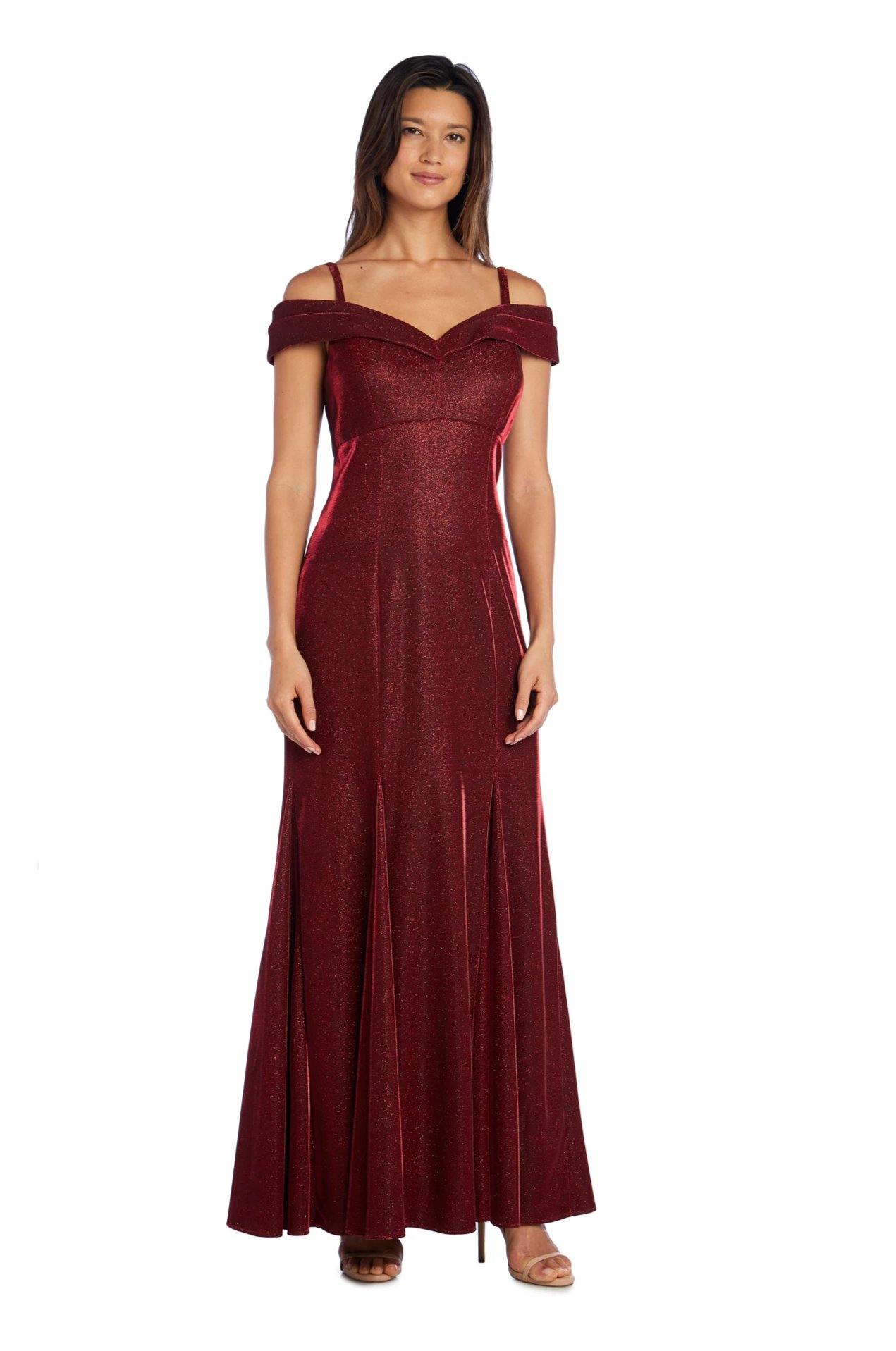 R&M Richards 5759 Evening Long Formal Metallic Dress