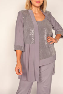 Mocha R&M Richards 5817W Plus Size Pant Suit Black Tie for $69.99 – The ...