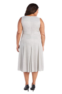 Champagne R&M Richards 5874W Short Plus Size Metallic Dress for $64.99 ...