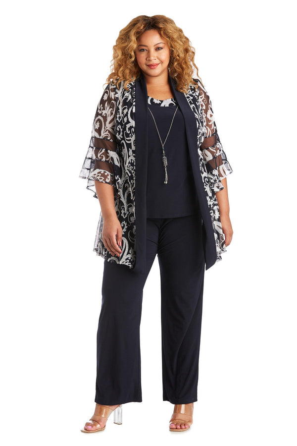 Plus Size Formal Pant Suit Suit R&M Richards 5902W