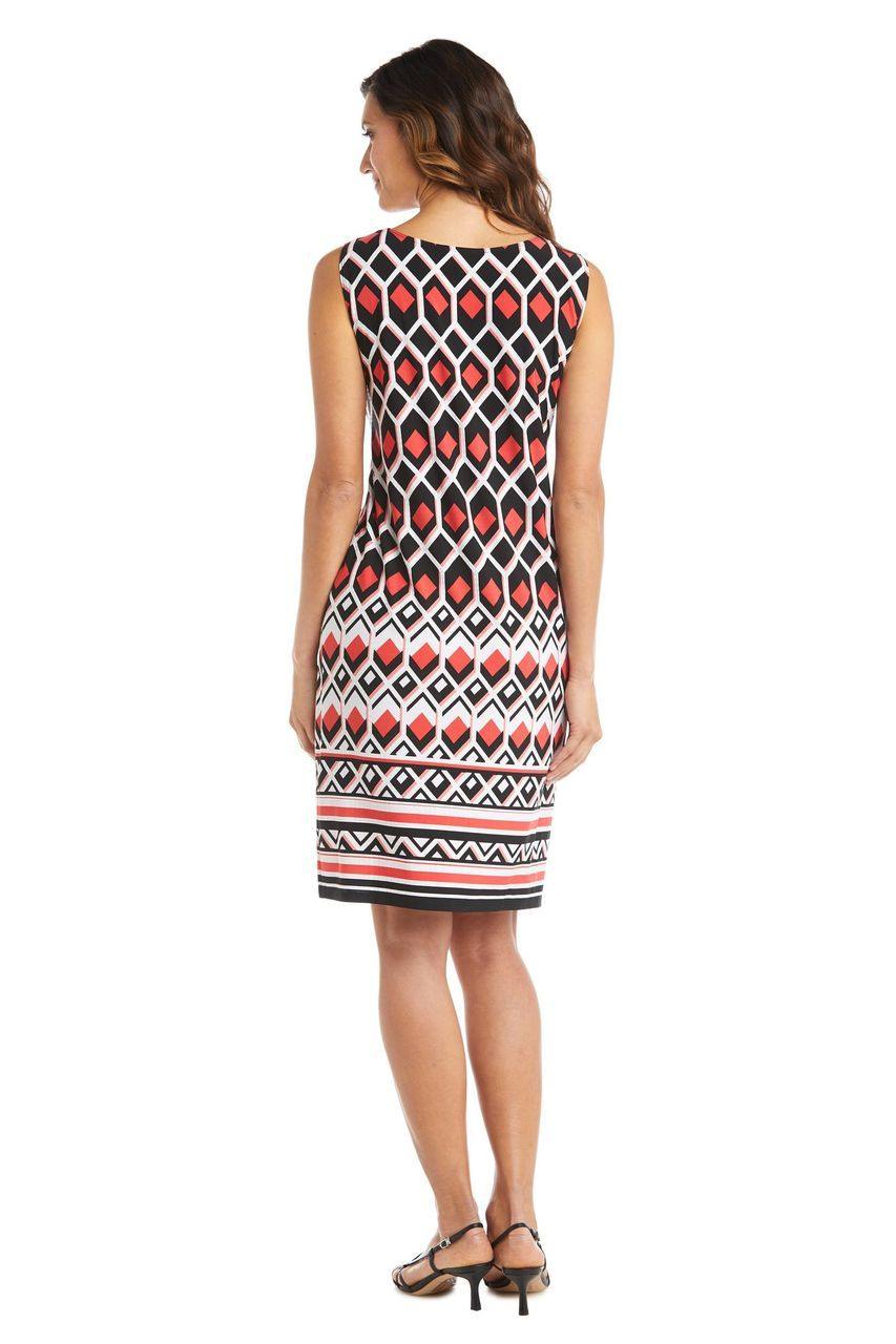 R&M Richards 5927 Short Two Piece Print Jacket Dress