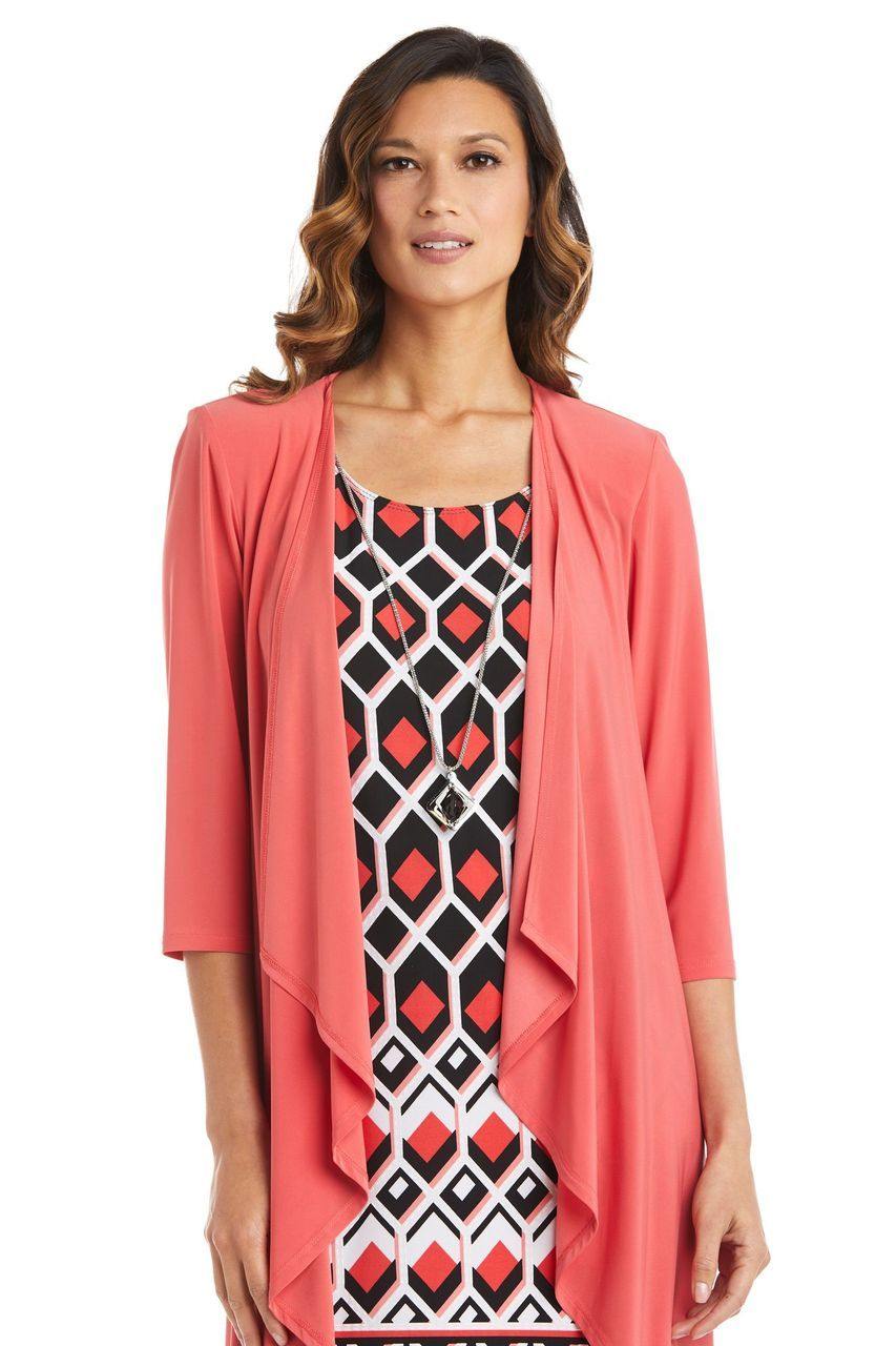 R&M Richards 5927 Short Two Piece Print Jacket Dress
