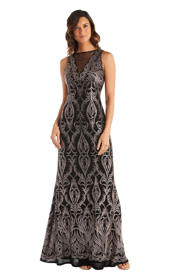 Long Glitter Dress Formal Evening R&M Richards 5971