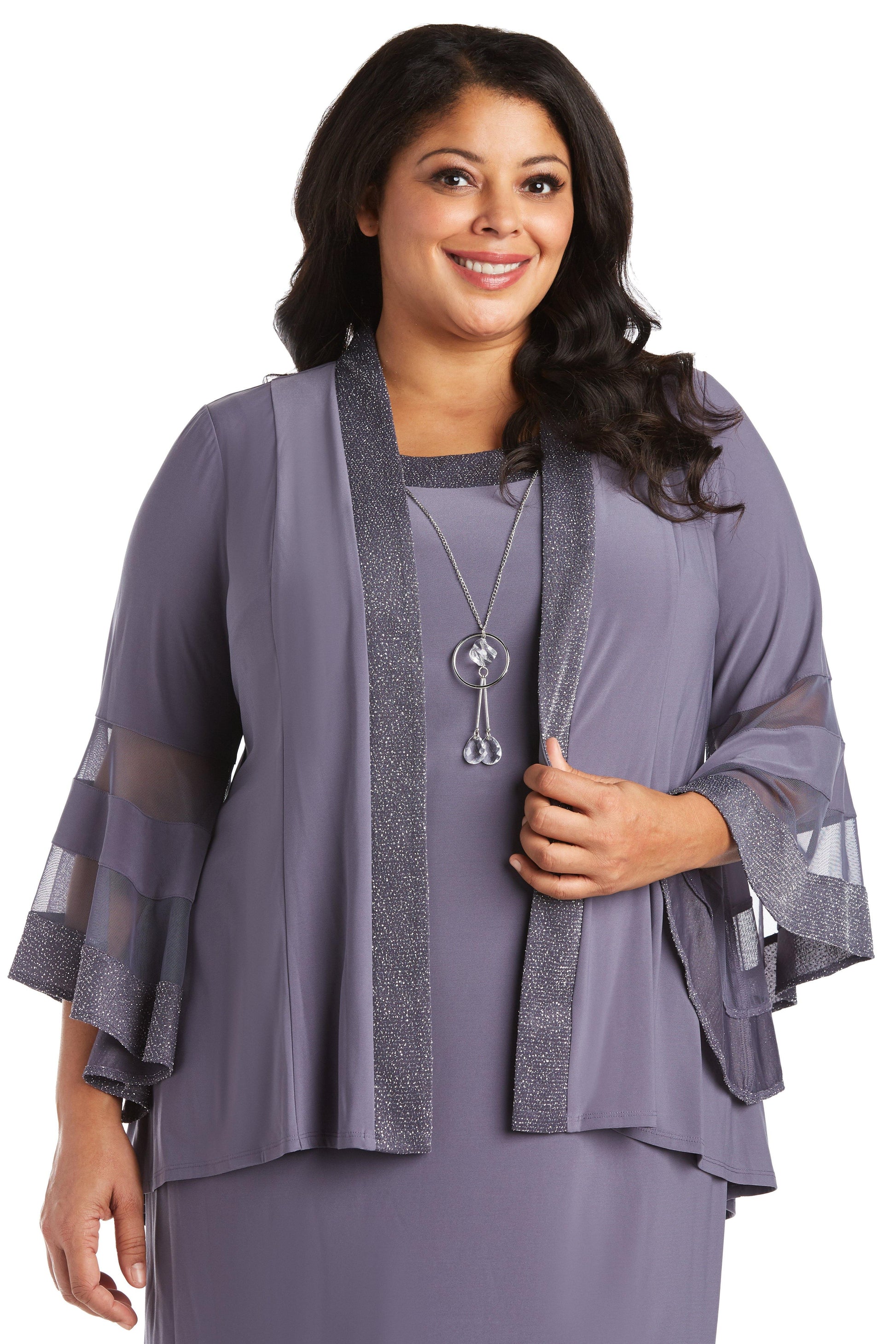 R&M Richards 7005W Plus Size Two Piece Set Jacket Dress