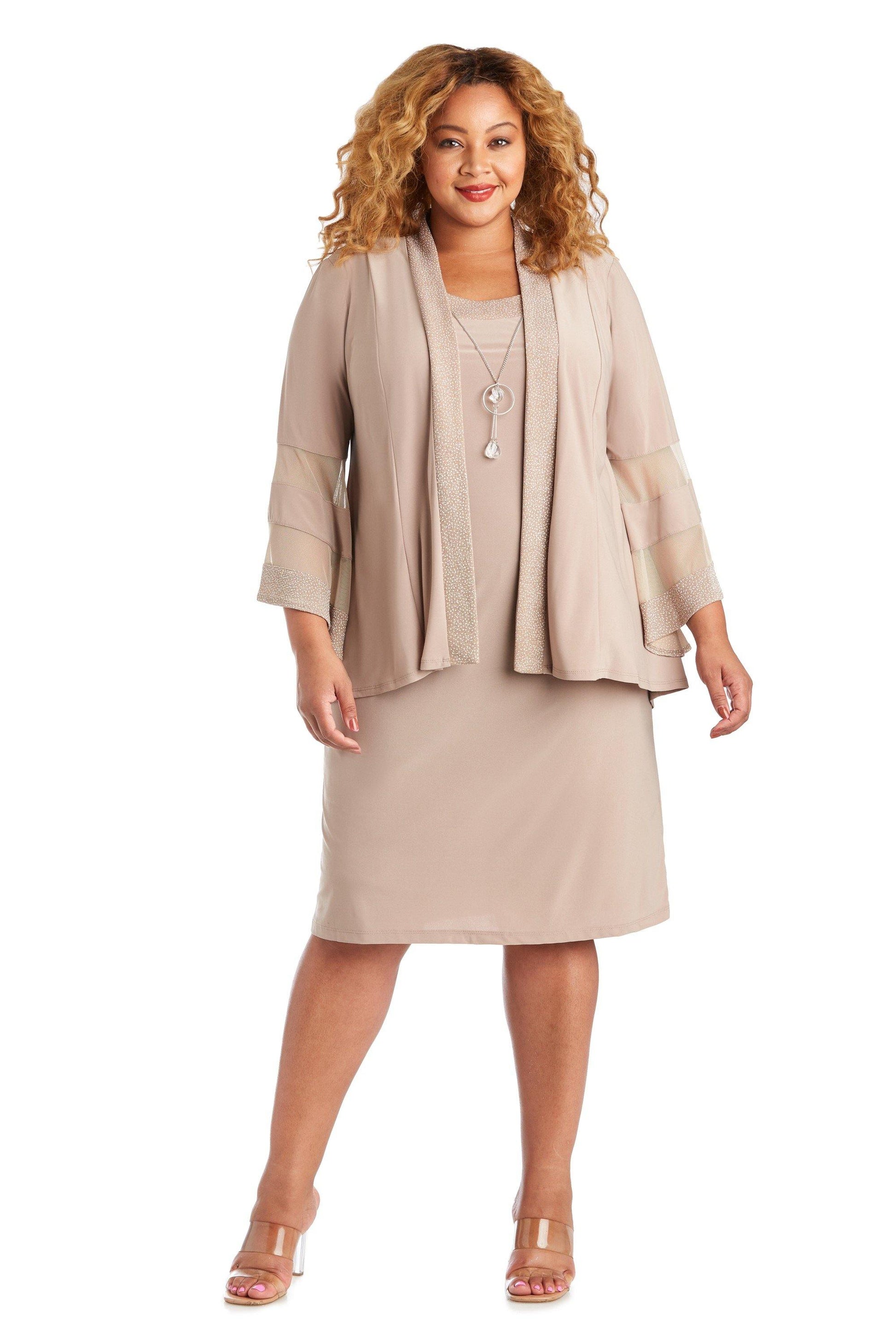 R&M Richards 7005W Plus Size Two Piece Set Jacket Dress