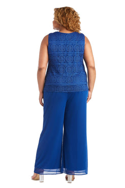 Silver R&M Richards 7008W Plus Size Pant Suit for $49.99 – The Dress Outlet