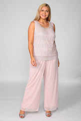 Silver R&M Richards 7008W Plus Size Pant Suit for $49.99 – The Dress Outlet