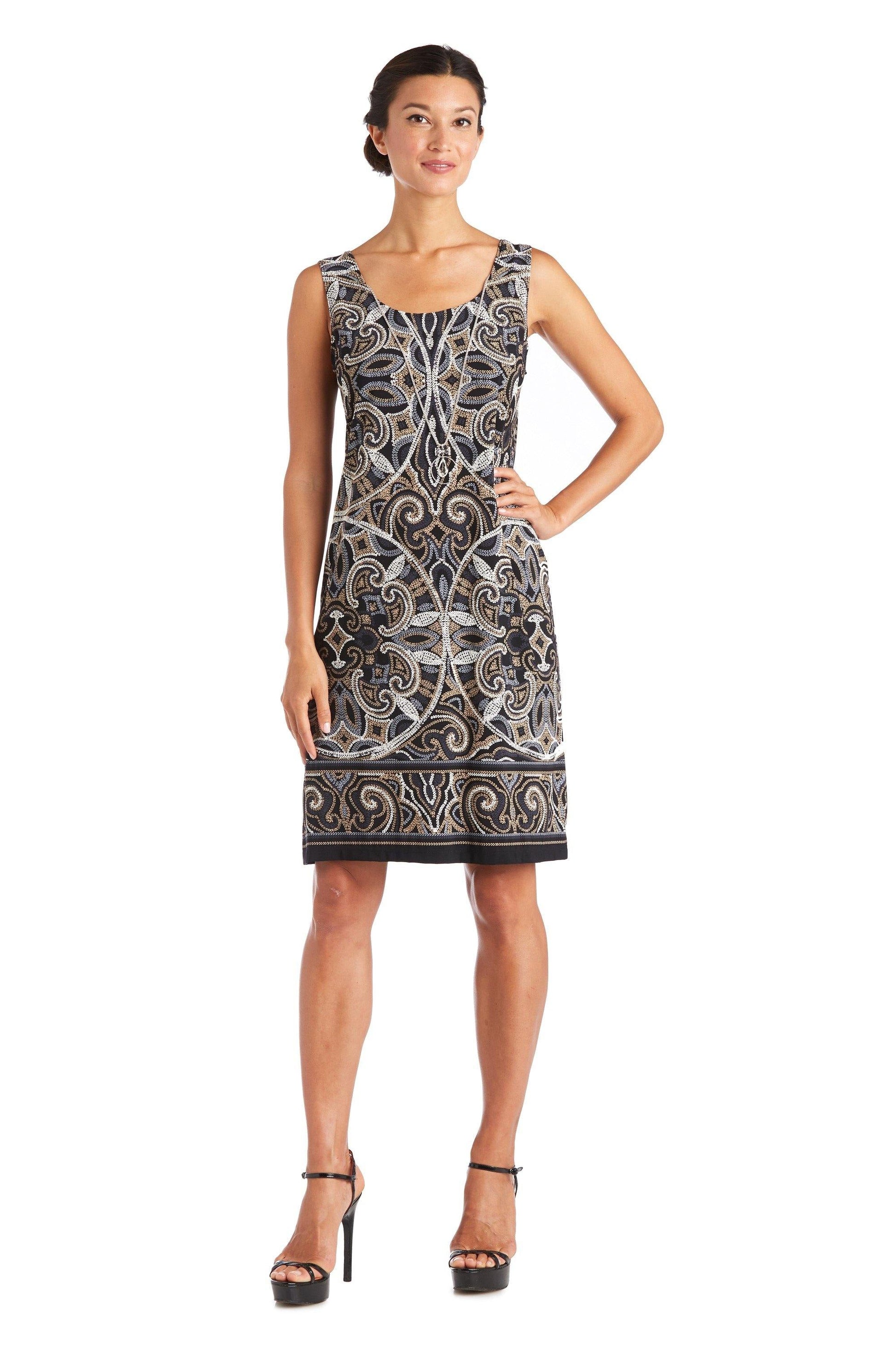 R&M Richards 7037 Two Piece Print Jacket Dress