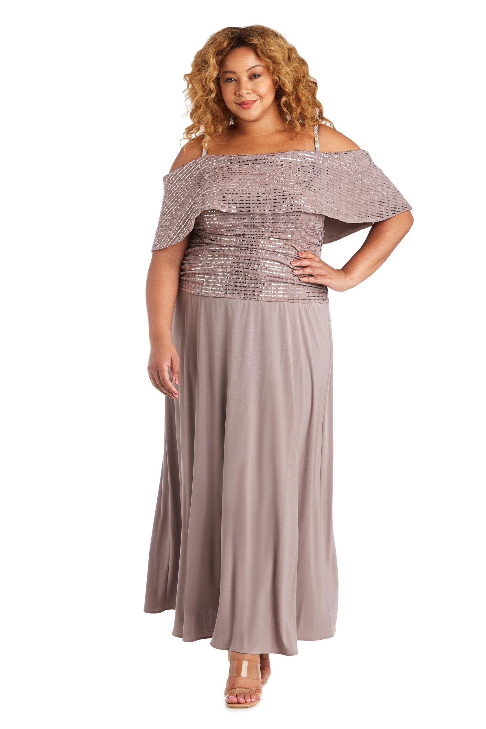 Mocha R&M Richards 7047W Plus Size Formal Long Dress for $59.99 – The ...