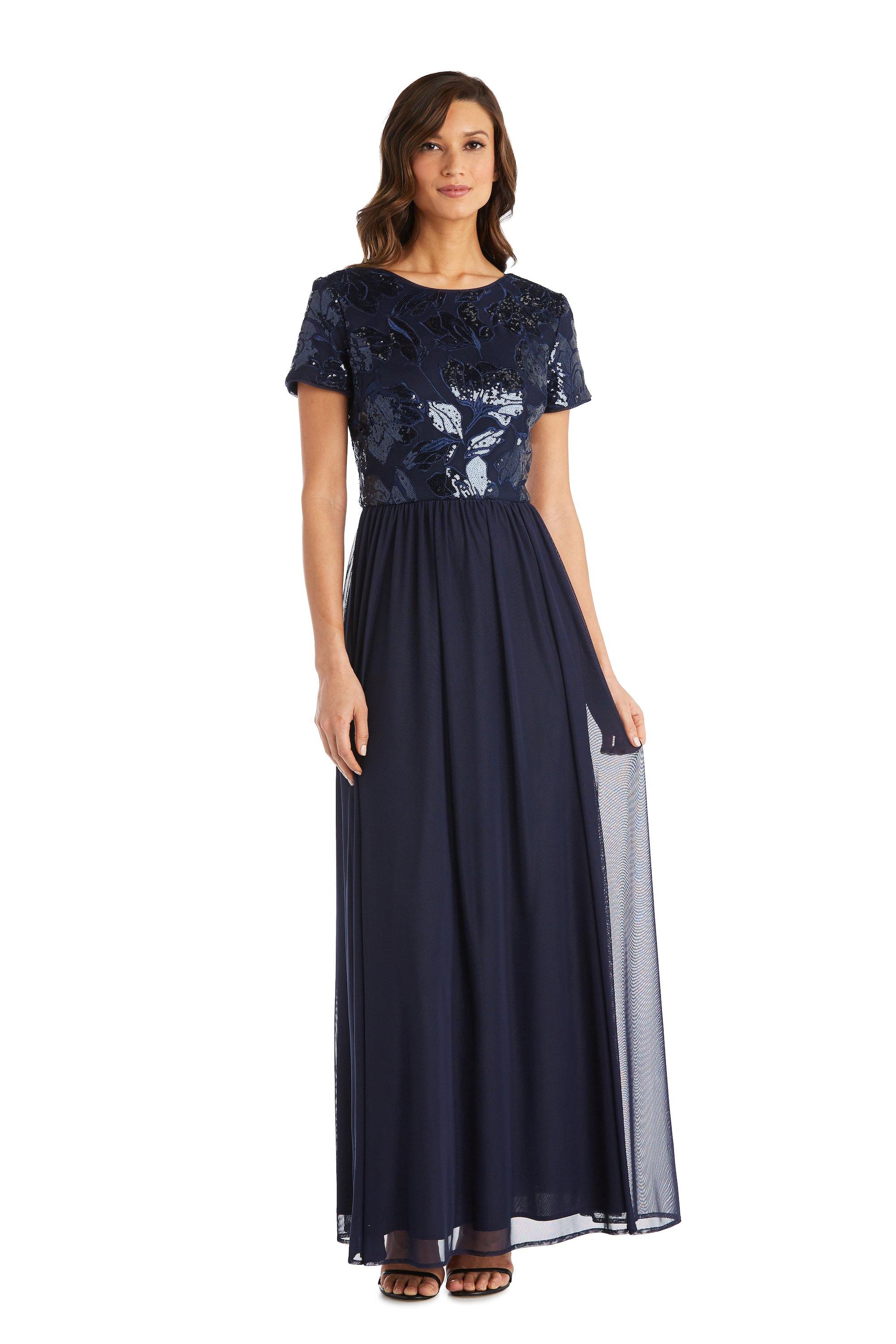 R&M Richards Mother of the Bride Long Dress 7058 - The Dress Outlet